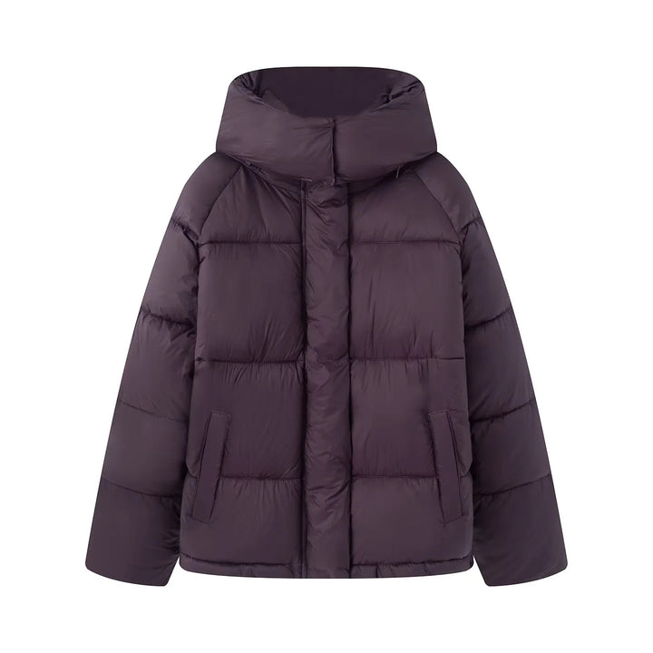 Damen nan kastige Steppjacke mit voluminöser Kapuze, leichter Thermofütterung und Eingrifftaschen Drune