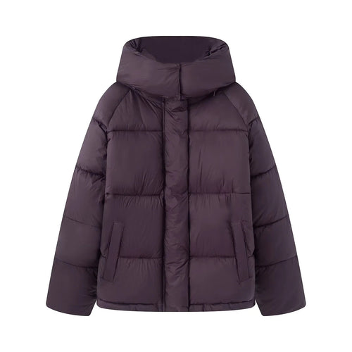 Damen nan kastige Steppjacke mit voluminöser Kapuze, leichter Thermofütterung und Eingrifftaschen Drune
