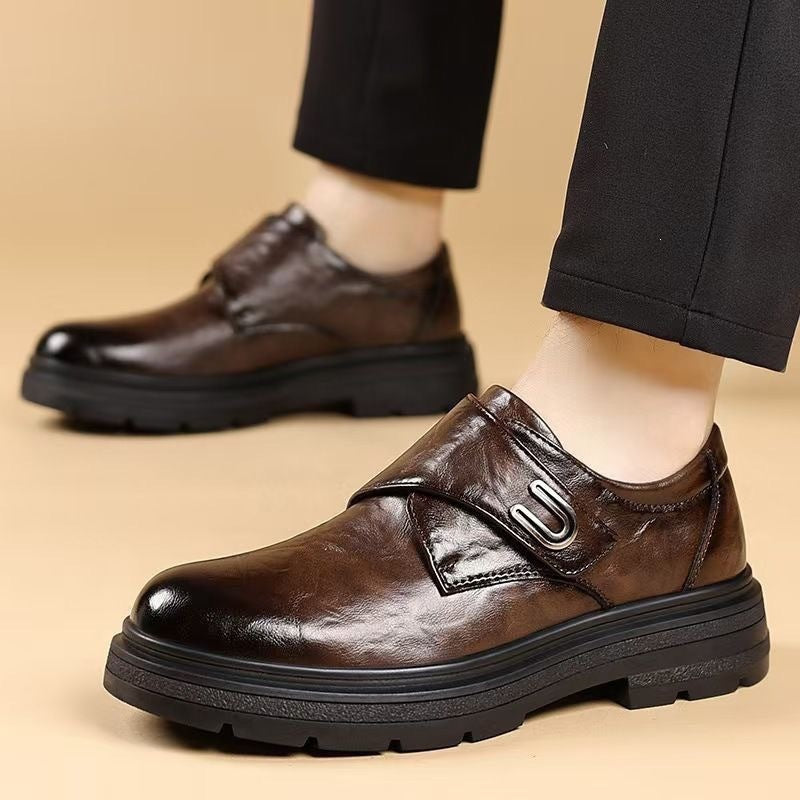 Herren Elegante und Bequeme Leder Schnürschuhe Drune