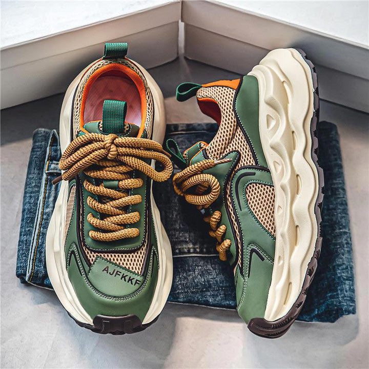 Damen Voluminöse Retro-Chunky-Sneaker mit atmungsaktivem Mesh-Overlay und skulpturaler Komfortsohle Drune