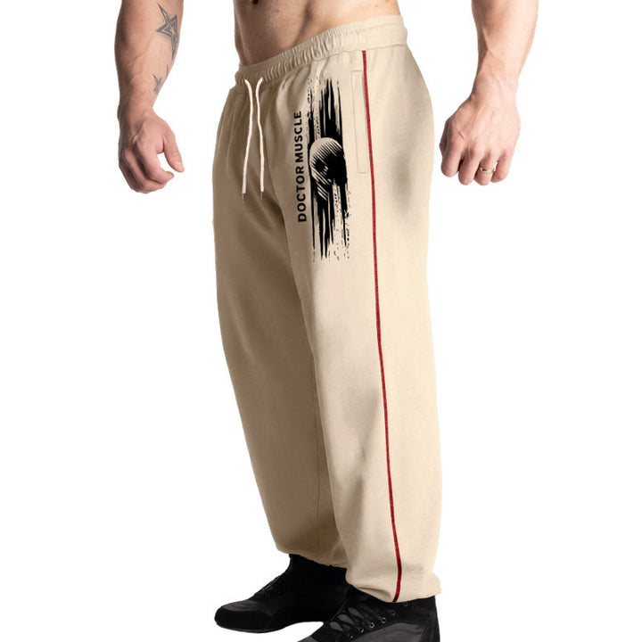 Herren Bequeme Sportjogginghose mit seitlichen Taschen und verstellbarem Kordelzug Drune