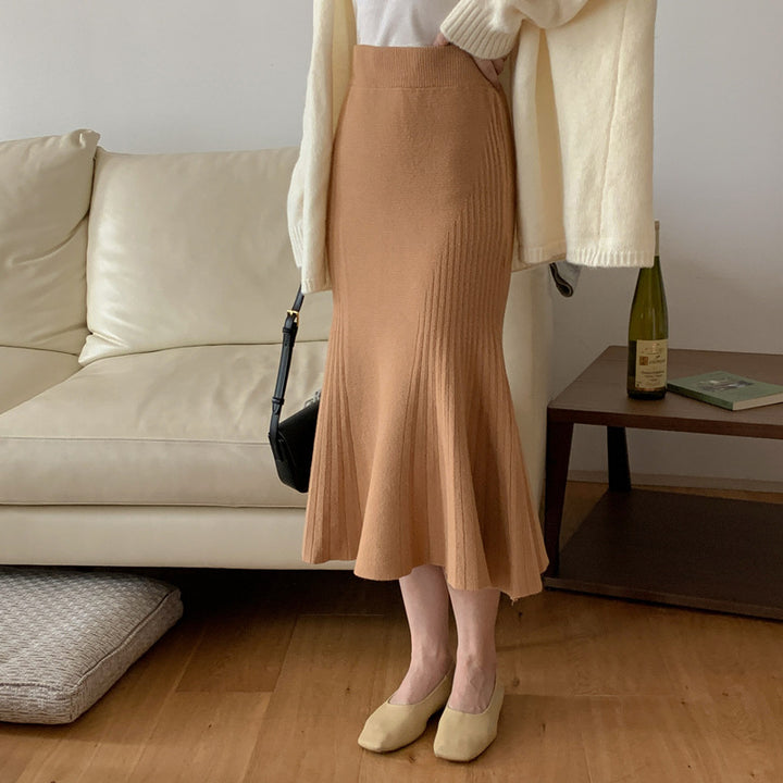 Damen Eleganter Plissee-Midirock Drune