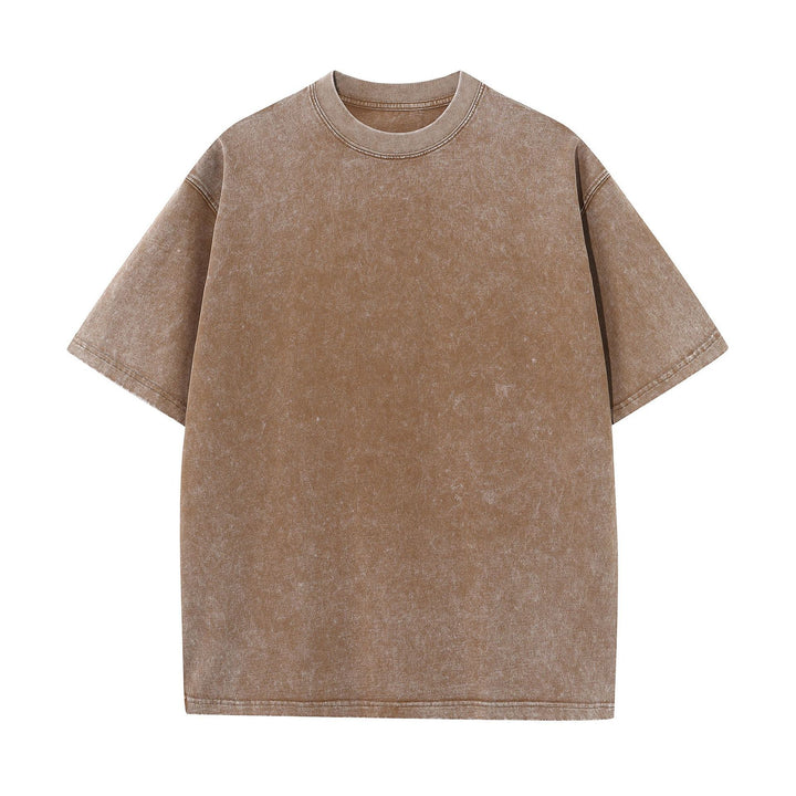 Damen Oversized Relaxed Fit Vintage Wasch T-Shirt Drune