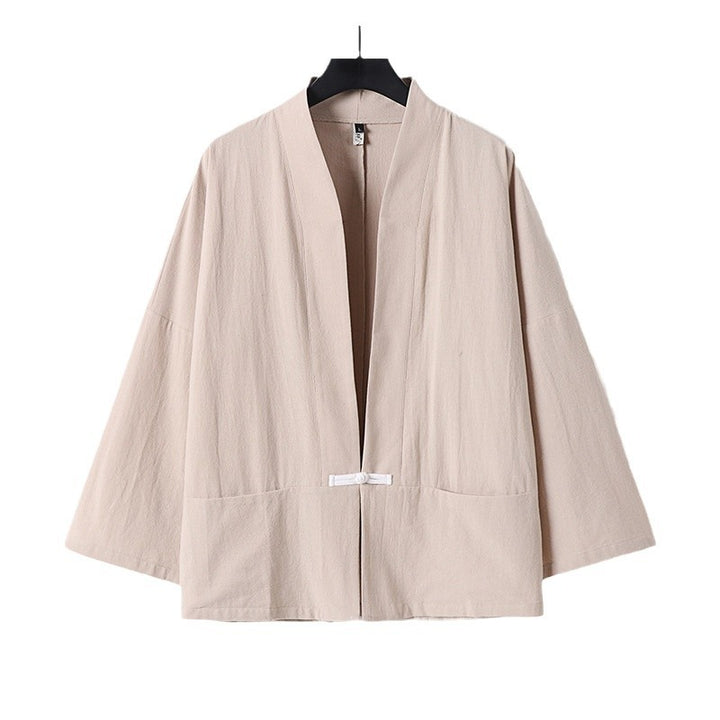 Damen Leichte Kimono-Jacke aus Baumwollmix mit lockerer Passform Drune