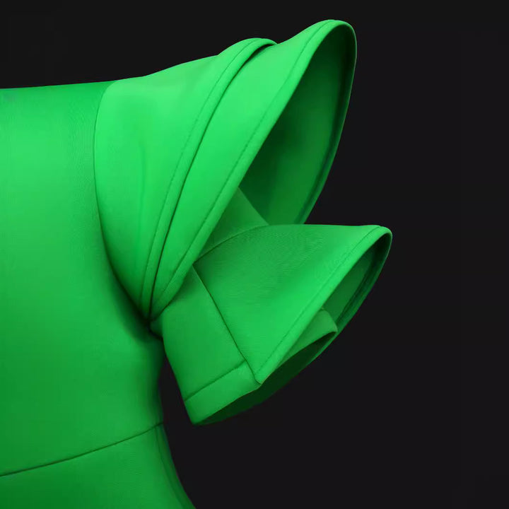 Damen Figurbetontes Kleid mit Voluminösem Schleifen-Detail Drune