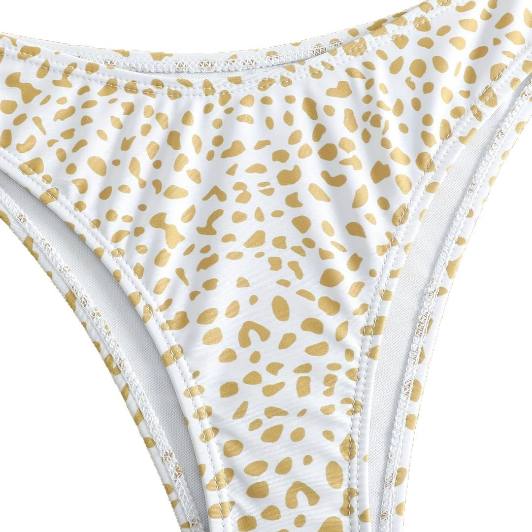 Damen Bikini-Set mit modischem Animal-Print und eleganten Verzierungen Drune