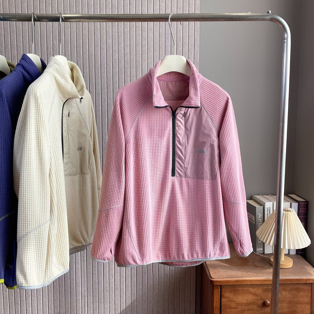 Damen funktionelles Fleece-Pullover mit kurzer Reißverschlussfront Drune