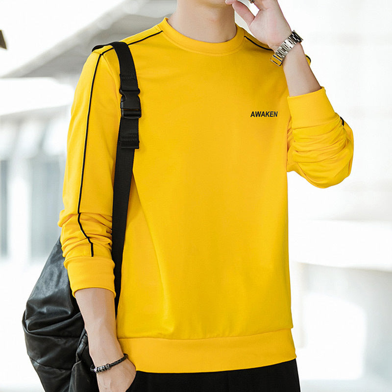 Herren Crewneck‑Sweatshirt mit Kontrastpaspel und schmaler Silhouette Drune