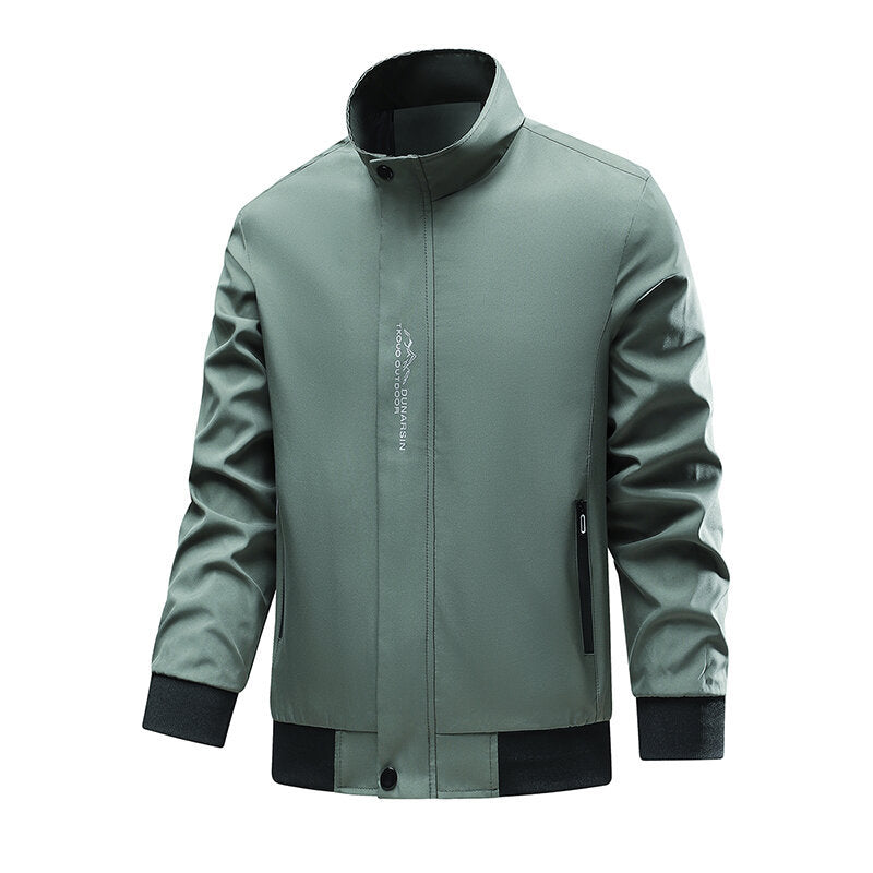 Herren Sportliche Übergangsjacke mit hochschließendem Kragen und seitlichen Reißverschlusstaschen Drune