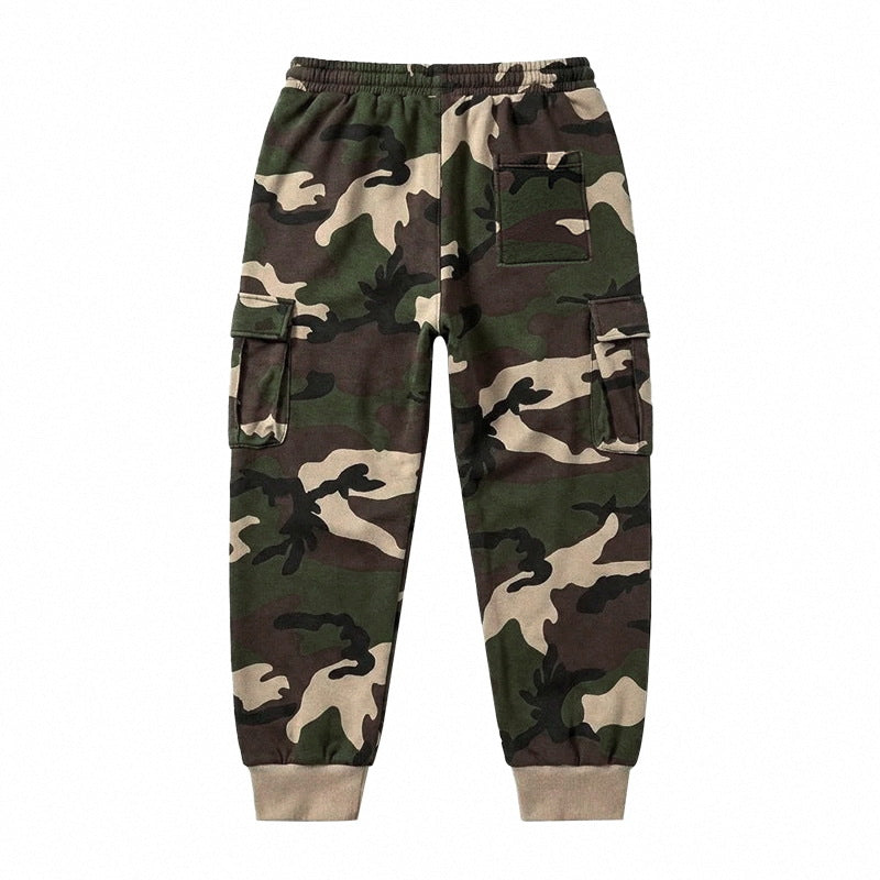 Herren Cargohose im Jogger-Stil mit elastischem Bund, Kordelzug und Mehrfachtaschen Drune
