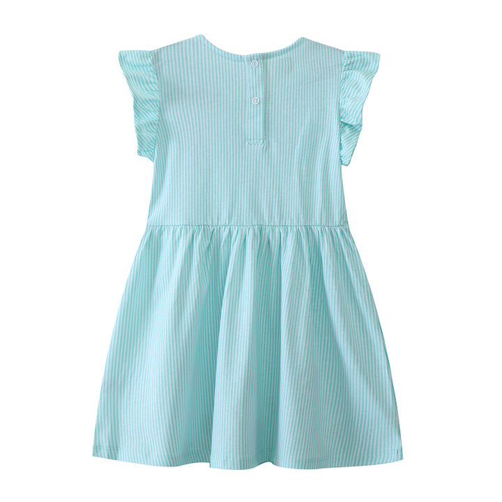 Mädchen Sommerkleid mit farbenfrohen Blumenstickereien Drune