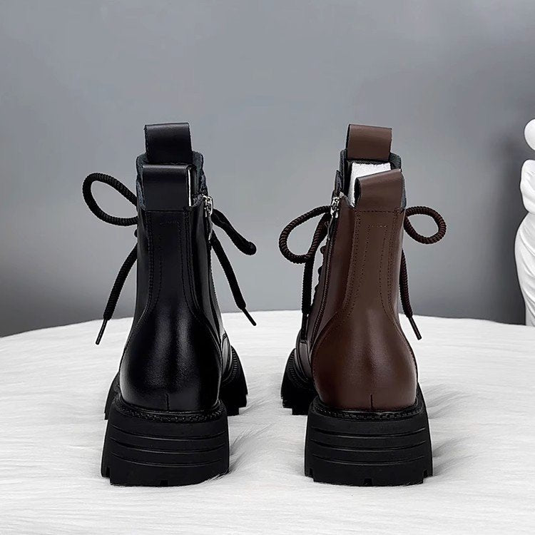 Damen Modische Ankle Boots mit Strapazierfähiger Sohle Drune