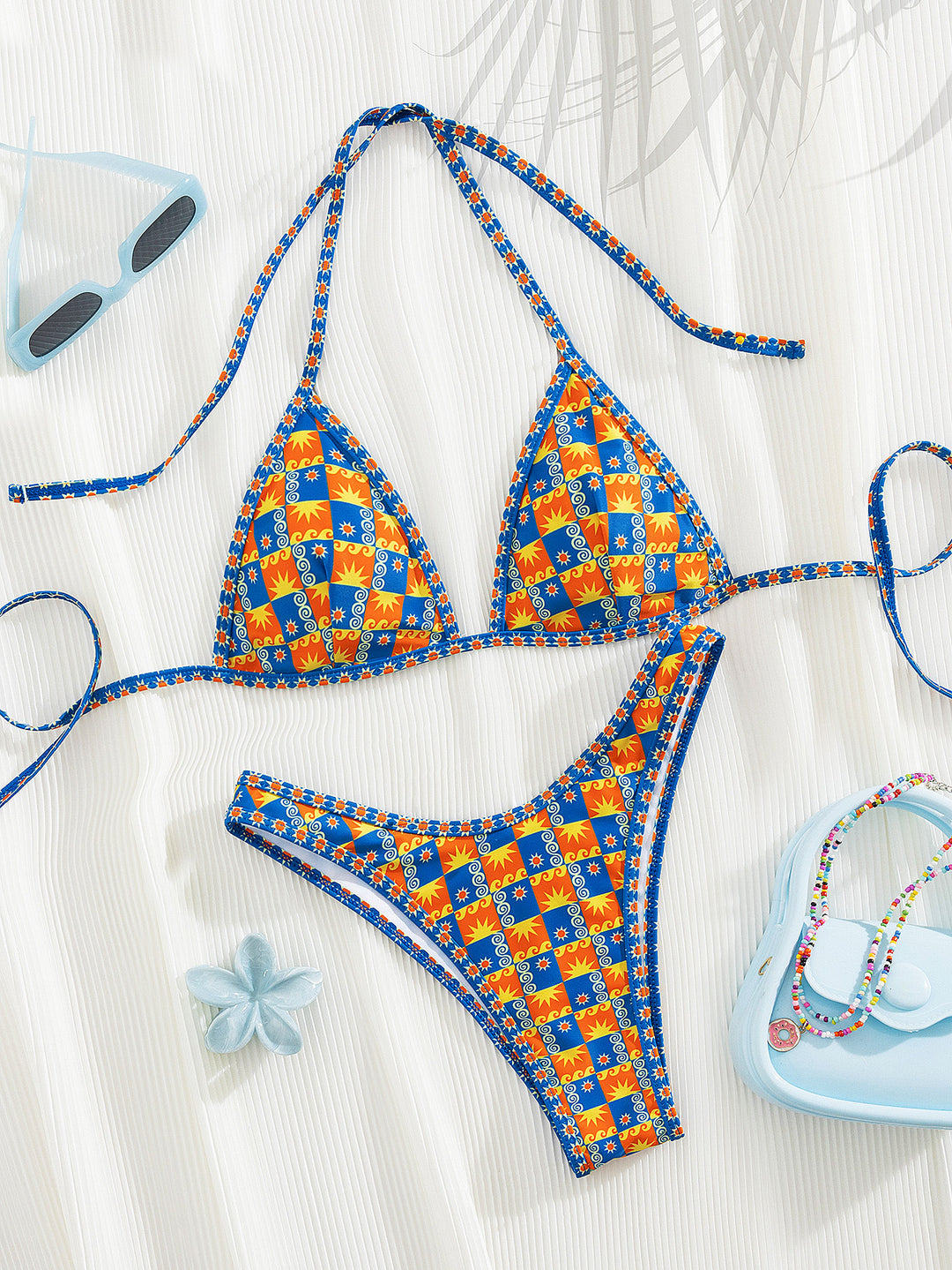 Damen Triangel-Bikini mit aufregendem Streifen-Design Drune