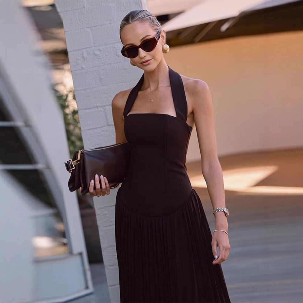 Damen Elegantes Maxikleid mit schickem Trägerdesign Drune