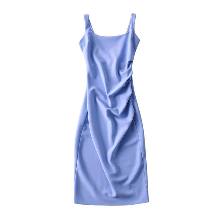 Damen figurbetontes Midi-Kleid mit elegantem Rüschendetail Drune