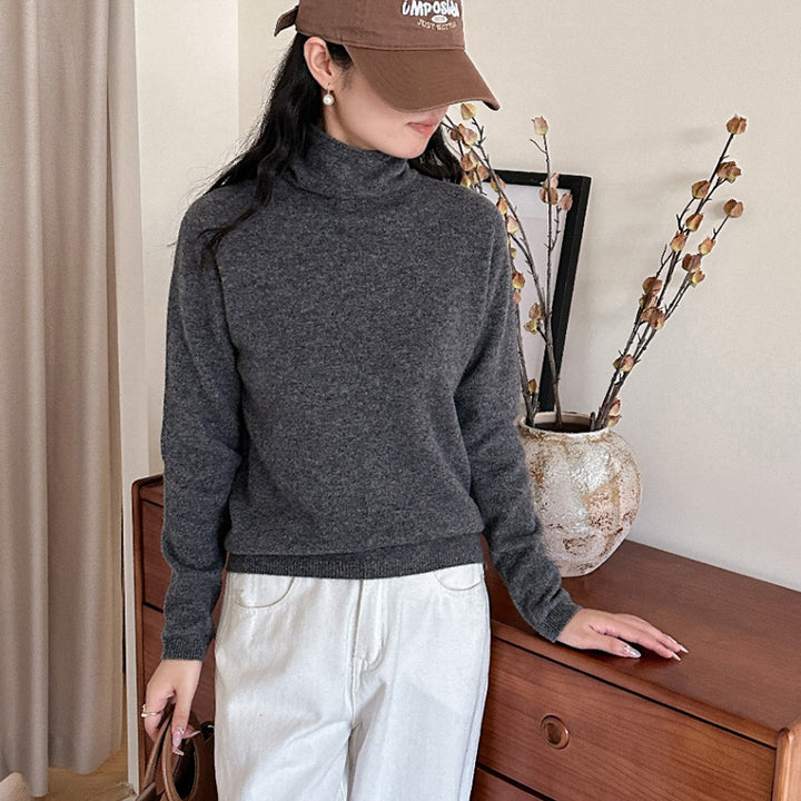 Damen Leichter Kaschmir-Mix Rollkragenpullover mit feinem Soft-Finish und schmaler Silhouette Drune