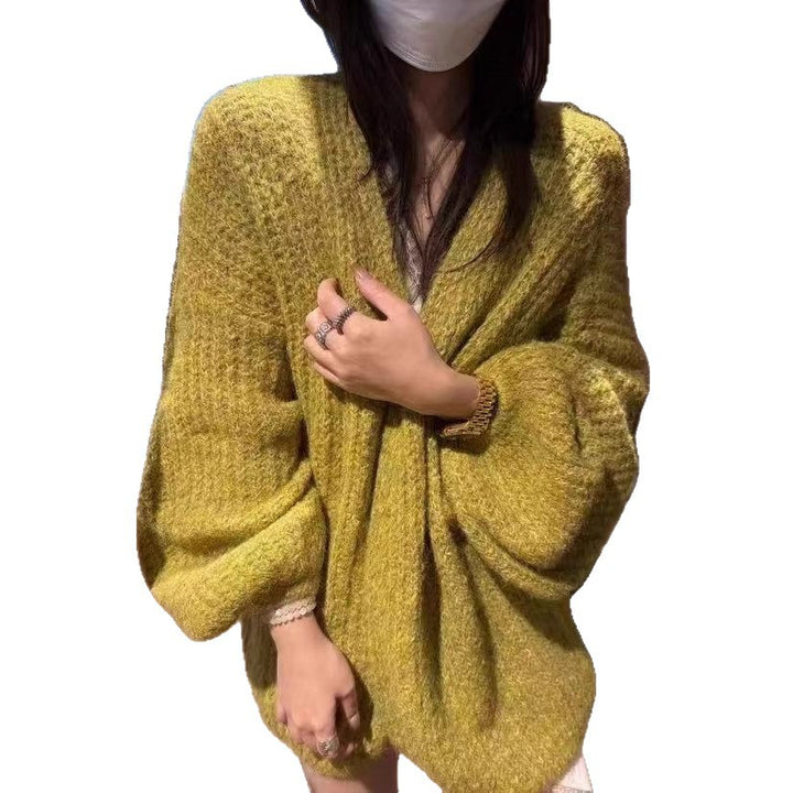 Damen Komfortabler Strick-Cardigan mit weitem Schnitt Drune