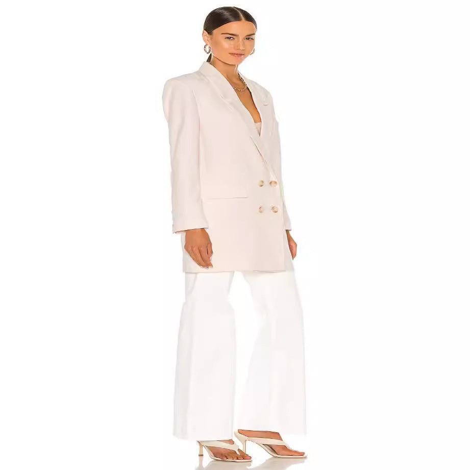 Damen Longline Oversize‑Blazer im Double‑Breasted Tailoring mit verlängertem Schnitt Drune