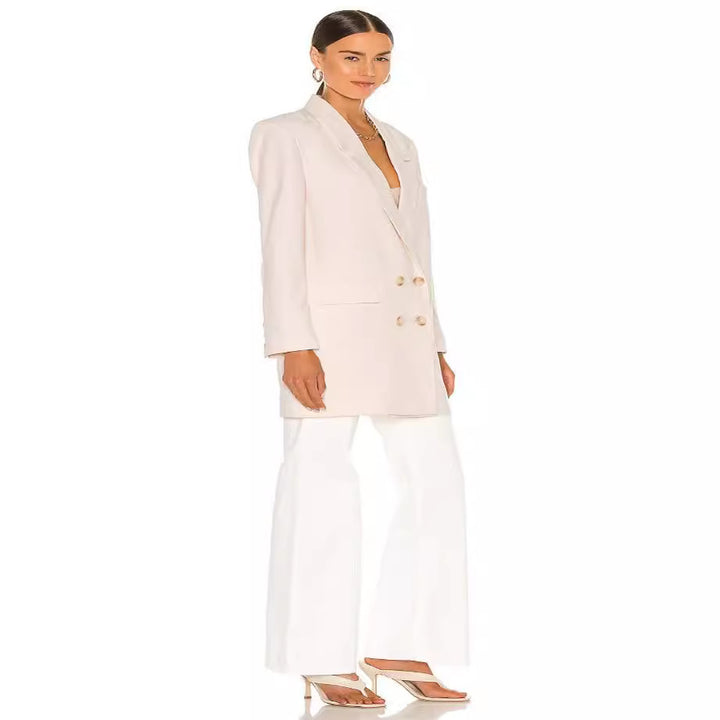Damen Longline Oversize‑Blazer im Double‑Breasted Tailoring mit verlängertem Schnitt Drune