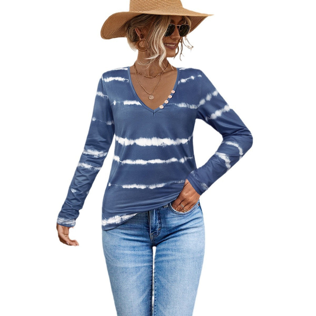 Damen Langarmshirt mit modernem Batikmuster Drune