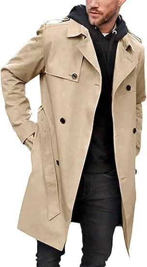 Herren Trenchcoat mit klassischem Stil Drune