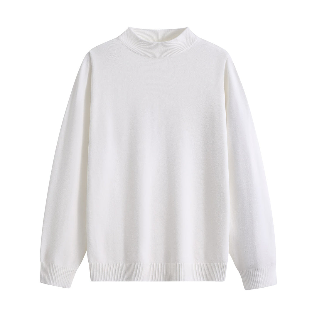 Unisex Oversize Rundhals-Pullover aus schwerer Baumwollmischung mit gerippten Bündchen Drune
