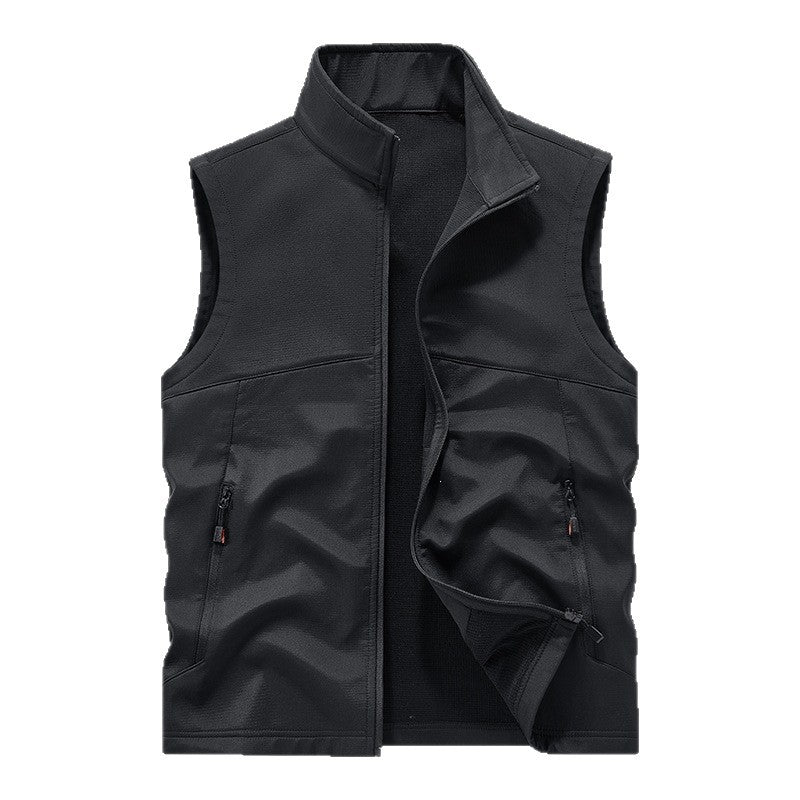 Herren Softshell-Weste mit Fleece-Innenfutter, winddicht und wasserabweisend Drune