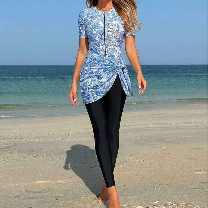 Damen Sportlicher Surfanzug mit asymmetrischem Schnitt und Wickeldetail Drune