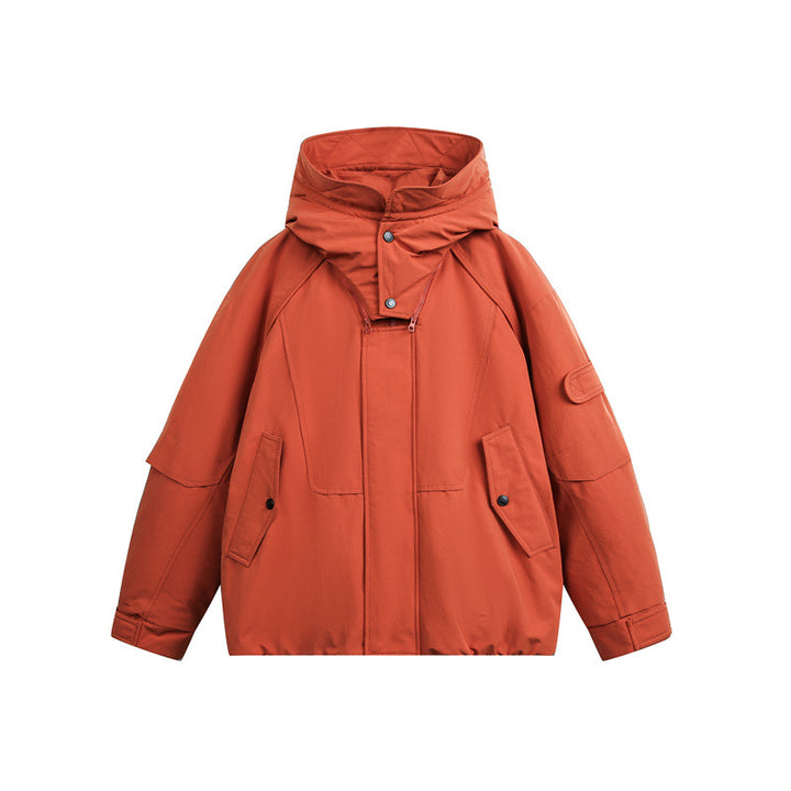 Herren technische Outdoorjacke mit verstellbarer Kapuze und Utility-Taschen Drune