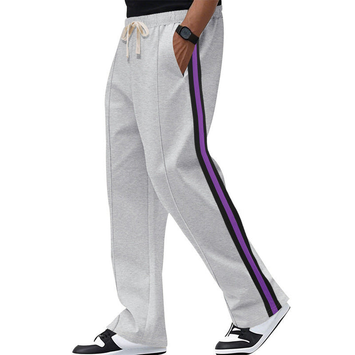 Herren Freizeitliche Sporthose im urbanen Stil mit kontrastierenden Streifen Drune