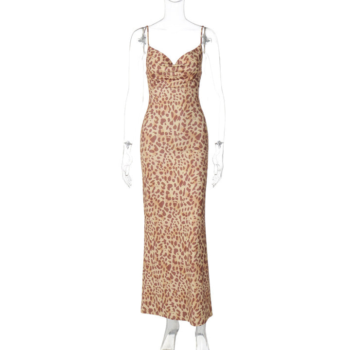 Damen Maxikleid mit elegantem Animalprint Drune