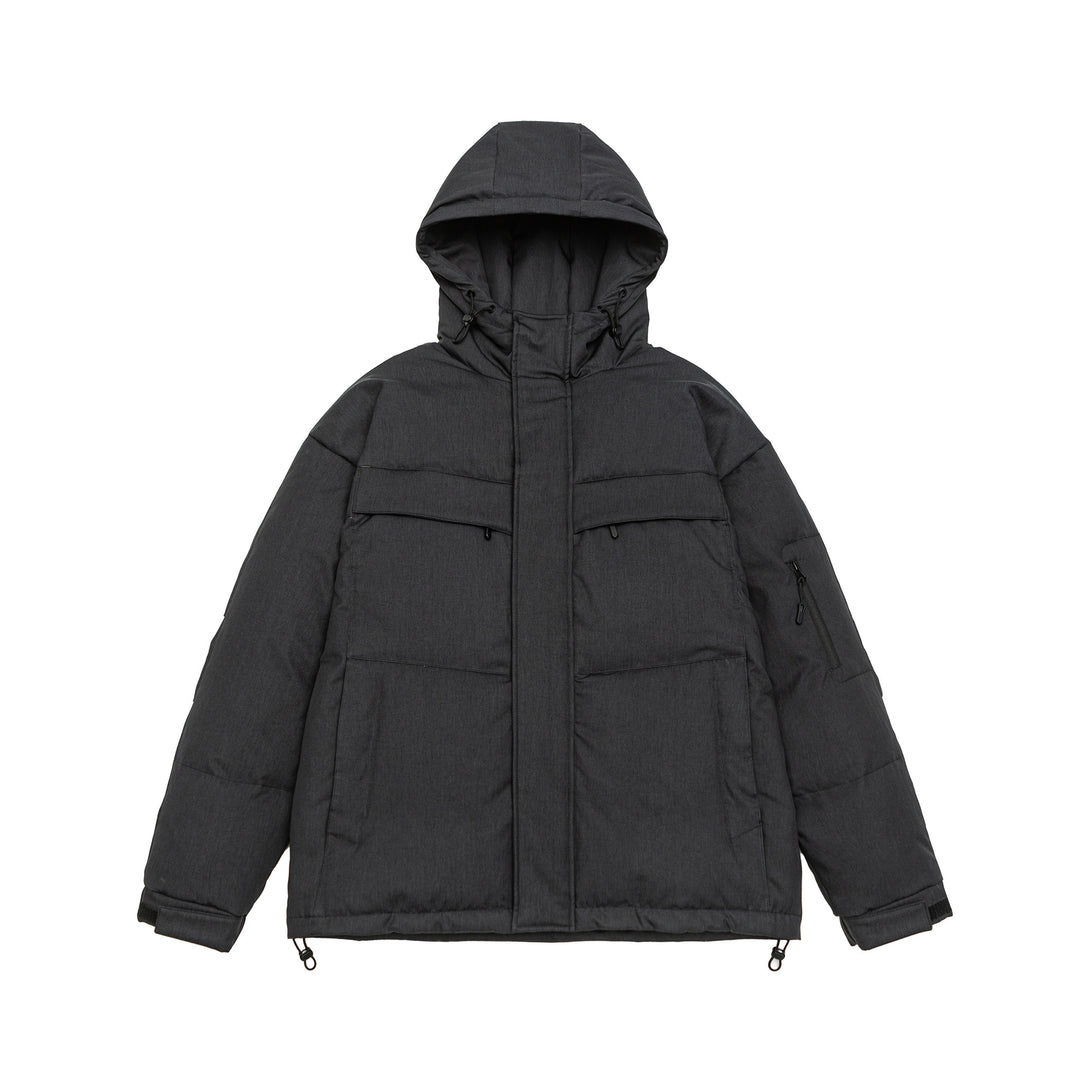 Herren Wattierte Winterparka mit Kapuze und Multitaschen Drune