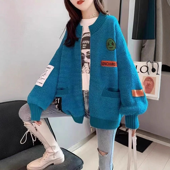 Damen Gemütlicher Oversized Cardigan Drune