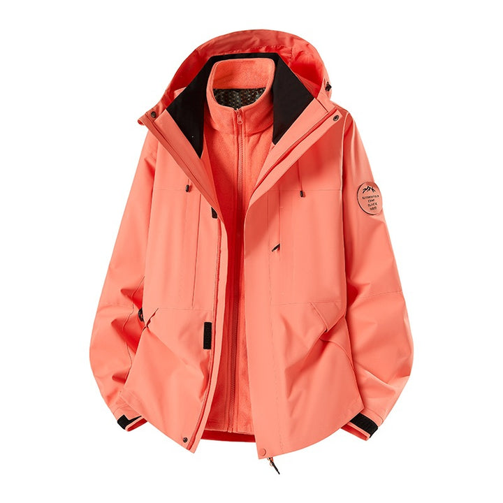 Herren Wetterfeste technische Softshell‑Trekkingjacke mit Kapuze und isolierendem Inneneinsatz Drune