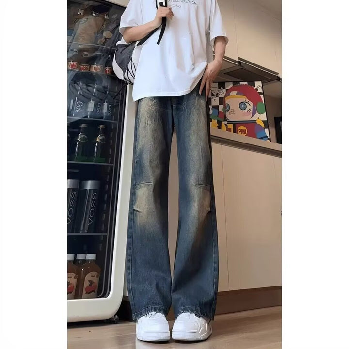 Damen Modische Oversized Jeans Drune