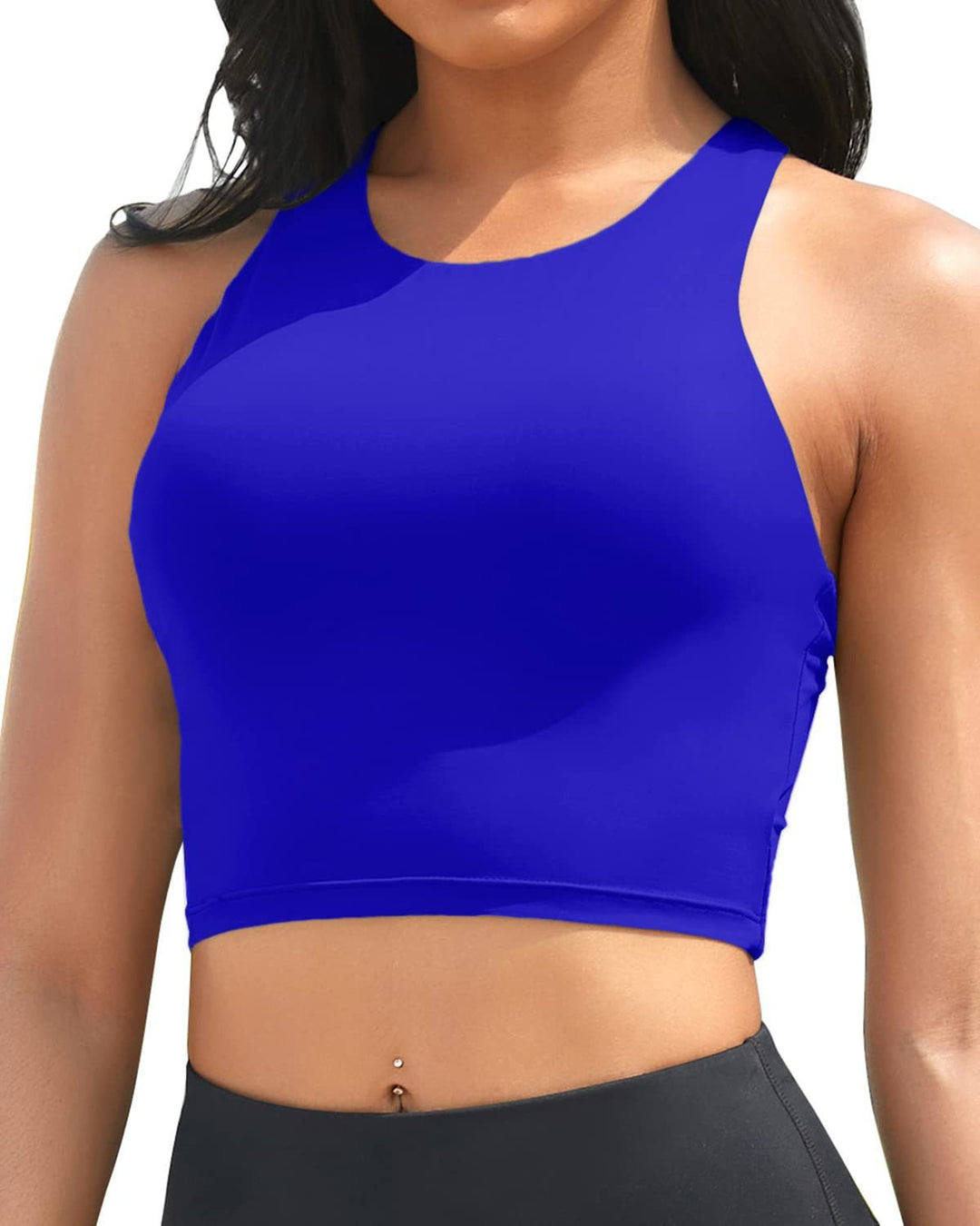 Damen Sportliches Crop-Top Drune