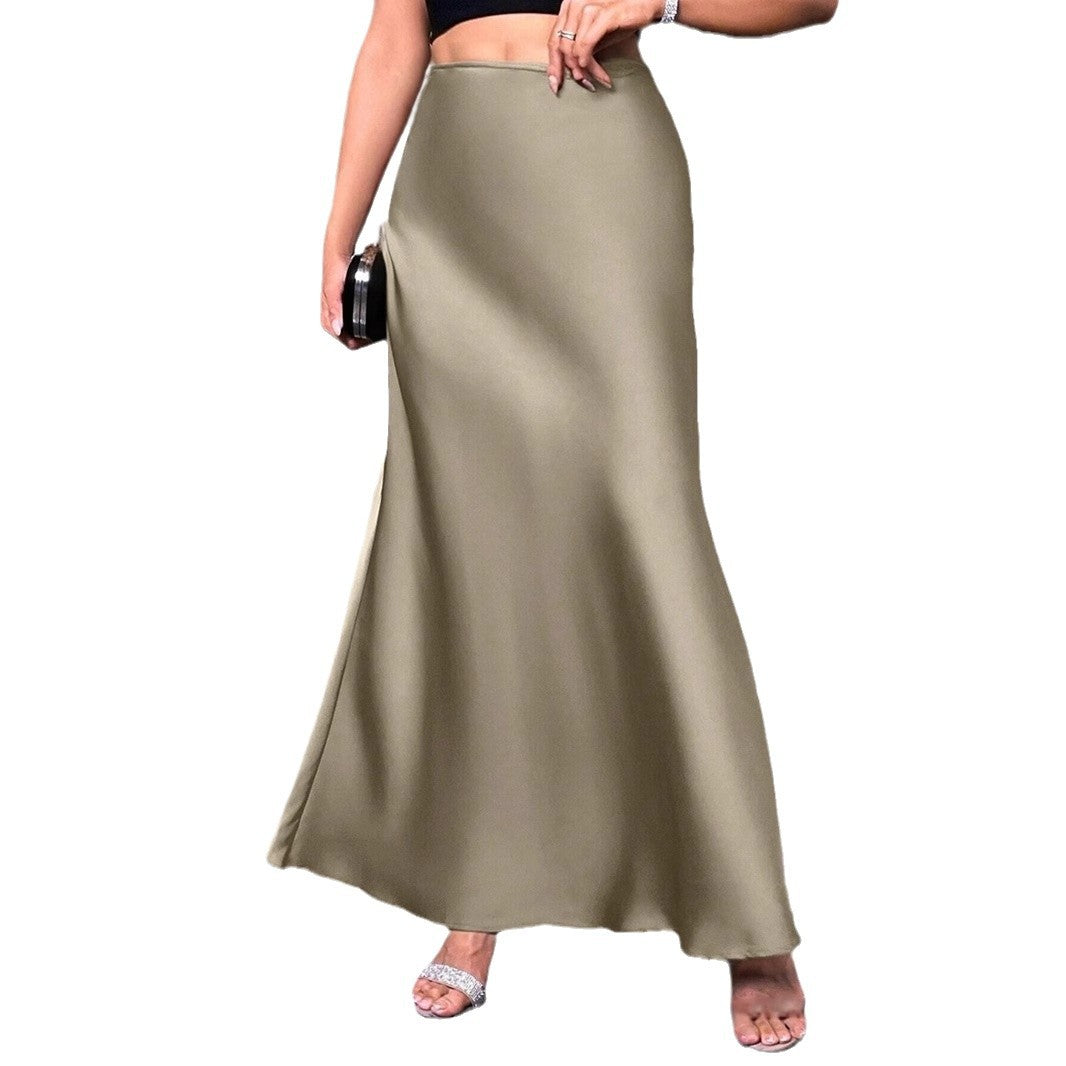Damen Maxirock mit fließendem Schnitt und elegantem Fall Drune