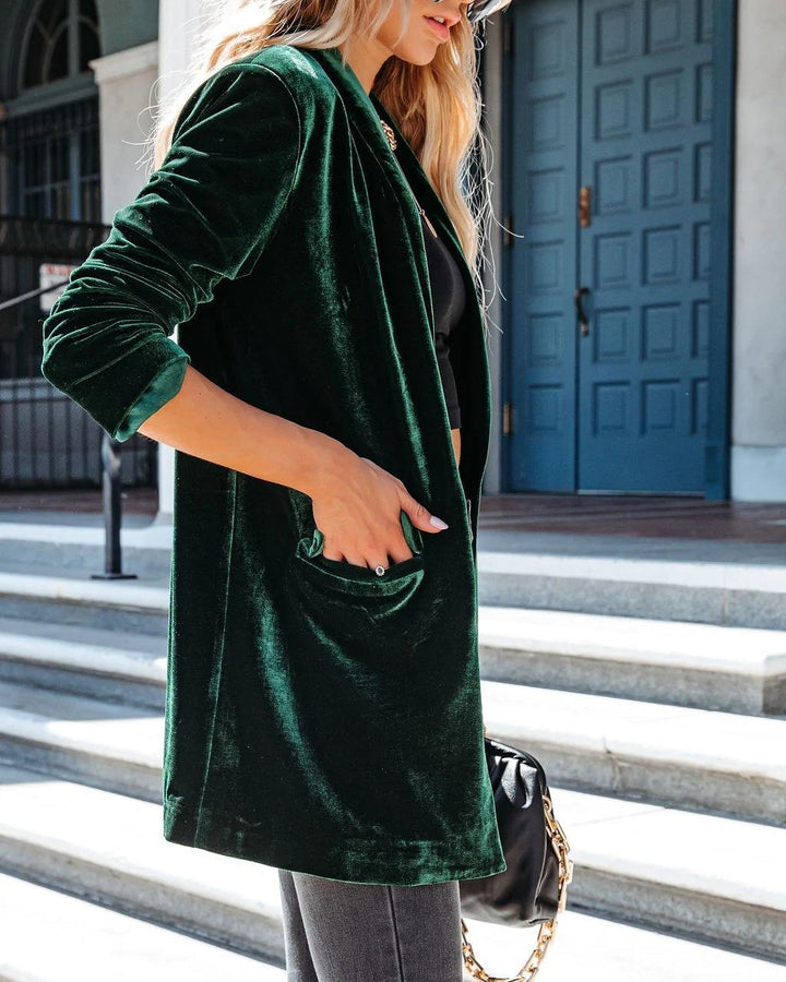 Drune | Think Twice Samt Strickjacke Mantel