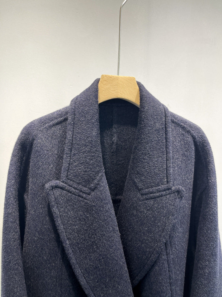 Damen maßgeschneiderter Overcoat aus einzigartigem strukturiertem Stoff Drune