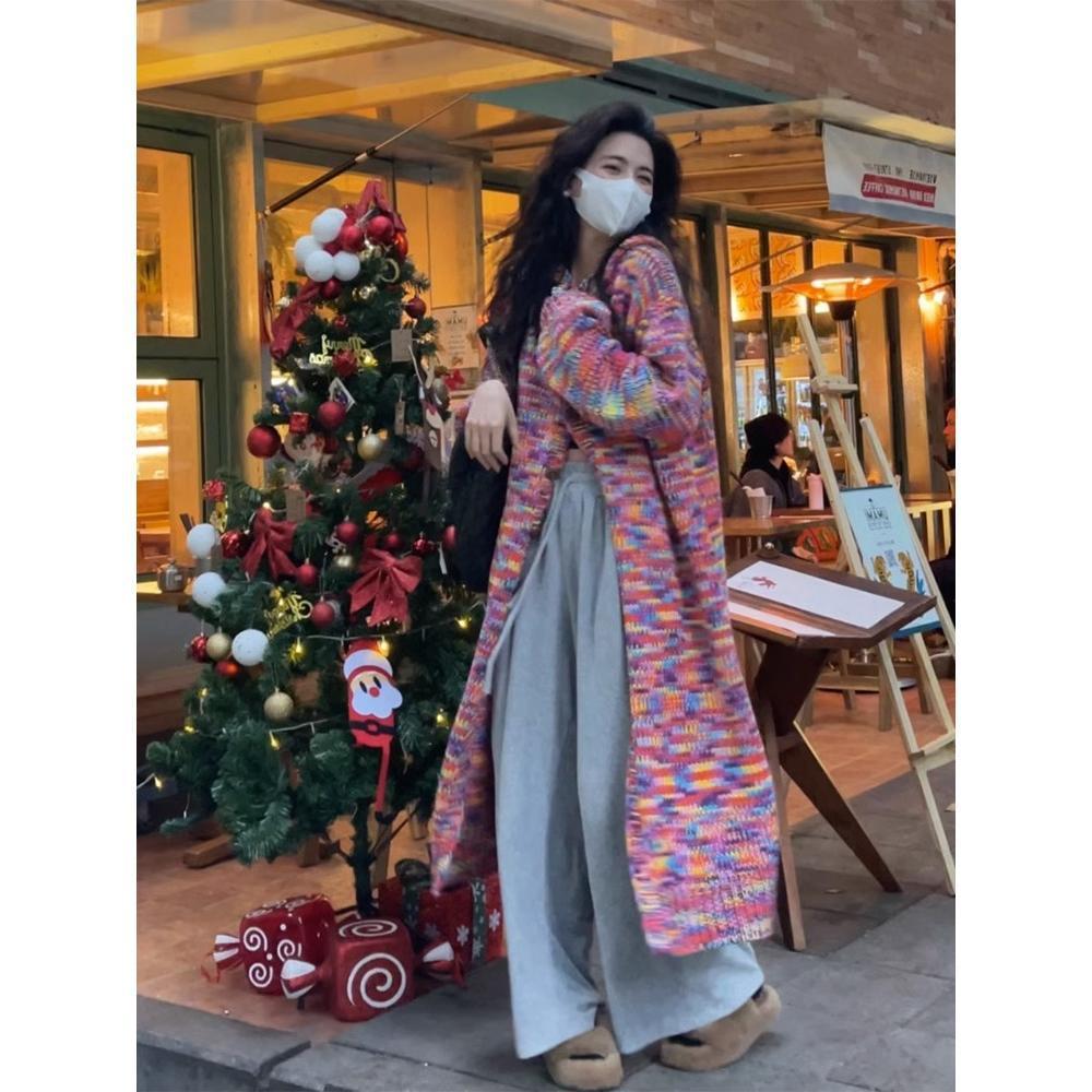 Damen Langarmkleid mit modernem Farbverlauf Drune