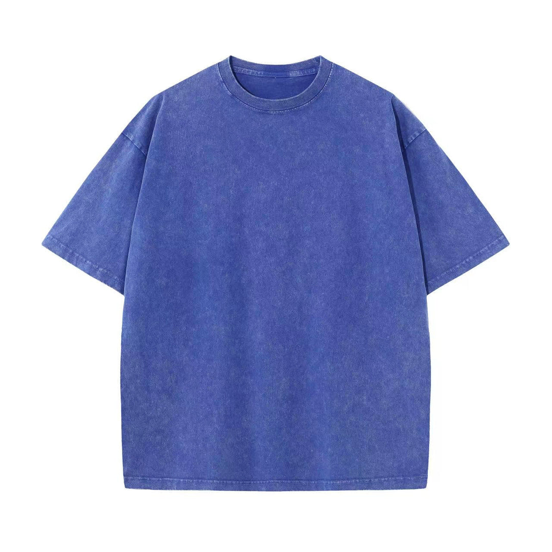Damen Oversized Relaxed Fit Vintage Wasch T-Shirt Drune