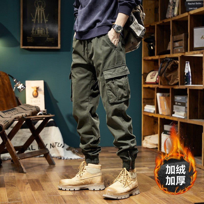 Herren Cargo-Joggerhose mit elastischem Bund, mehreren Utility-Taschen und gerippten Abschlüssen Drune