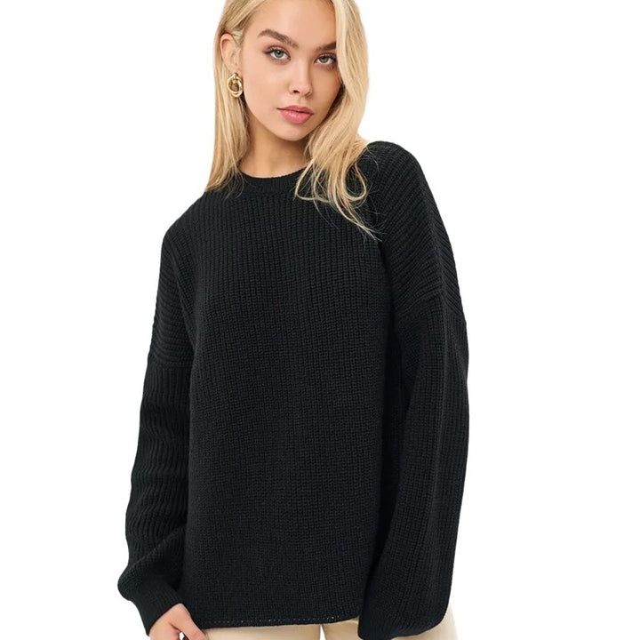 Damen Grobstrickpullover mit lockerer Passform und strukturiertem Design Drune