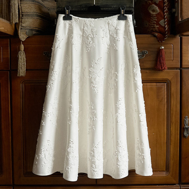 Damen Eleganter Maxirock mit floralem Muster Drune