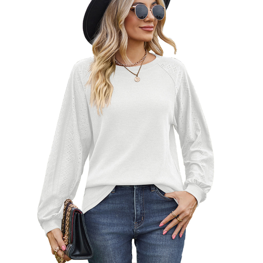 Damen lässiger Pullover mit modischen Strickdetails Drune