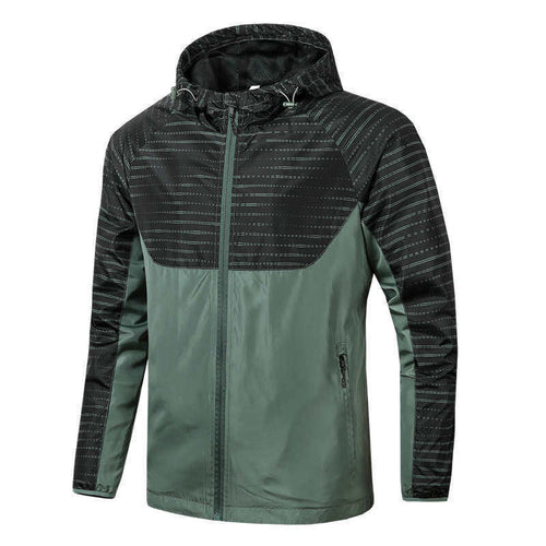 Herren Wasserabweisende Sportjacke mit Kapuze Drune