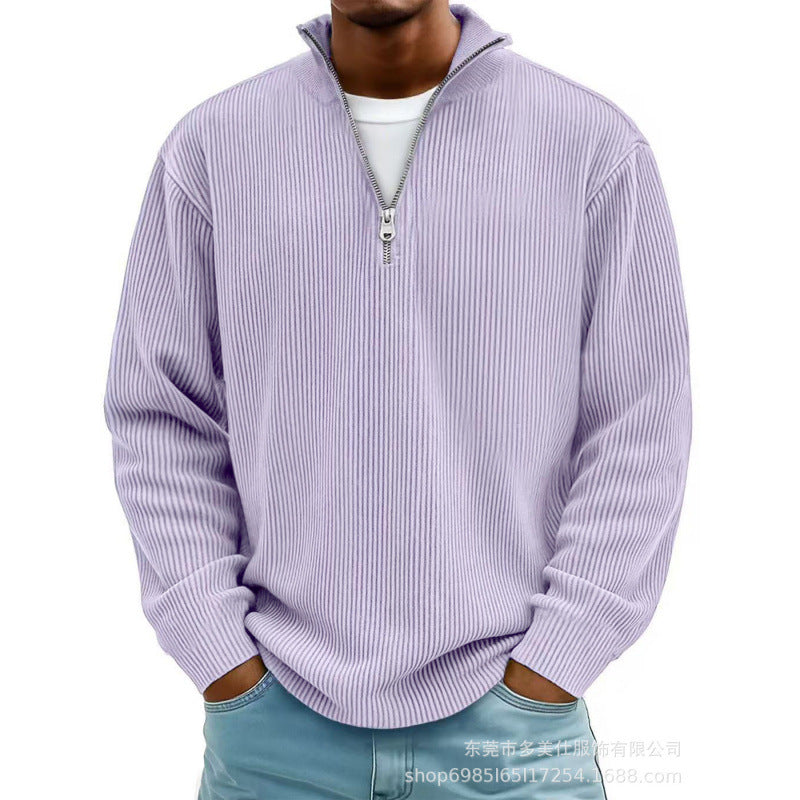 Herren Modischer Sweatpullover mit Reißverschluss Drune