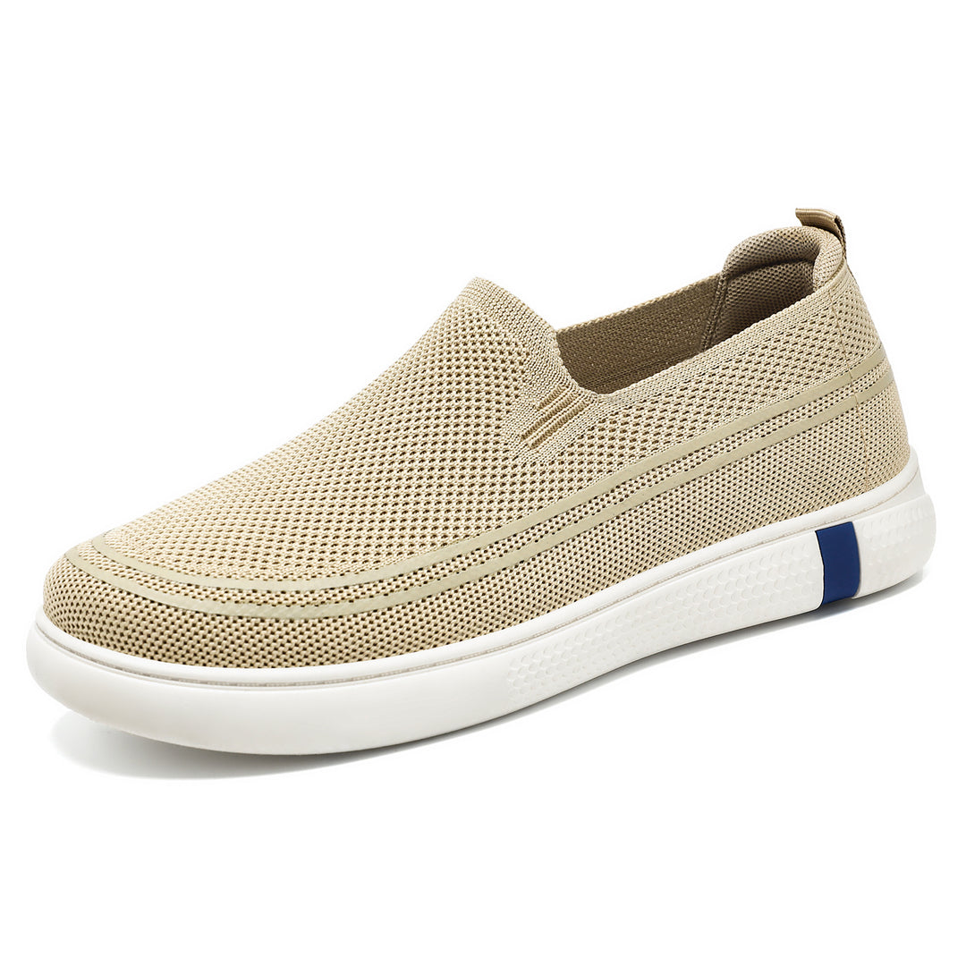 Herren nan nahtloser Strick-Slip-On Freizeit-Sneaker mit atmungsaktivem 3D-Mesh und stoßdämpfender EVA-Flexsohle Drune