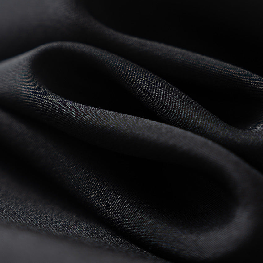 Damen Weite Satin-Hose mit Elastikbund und fließender Palazzo-Silhouette Drune
