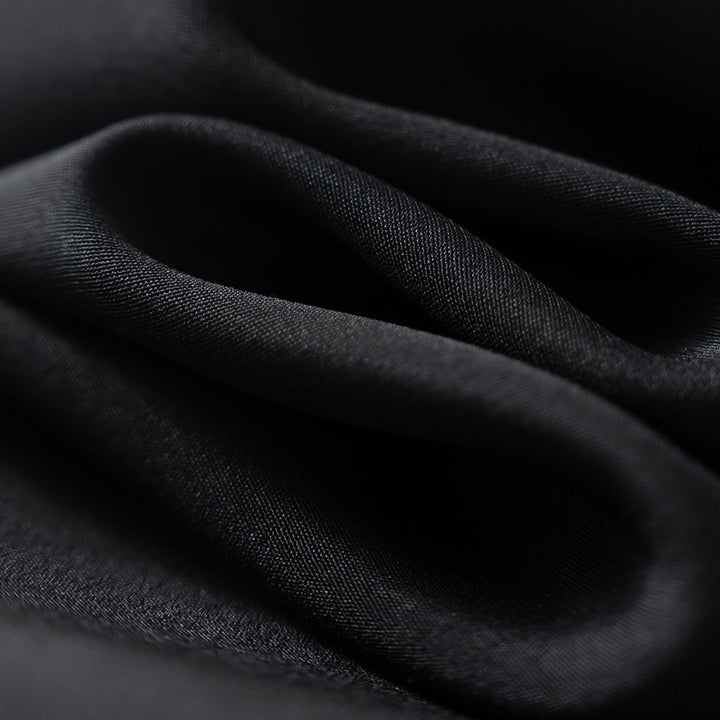 Damen Weite Satin-Hose mit Elastikbund und fließender Palazzo-Silhouette Drune